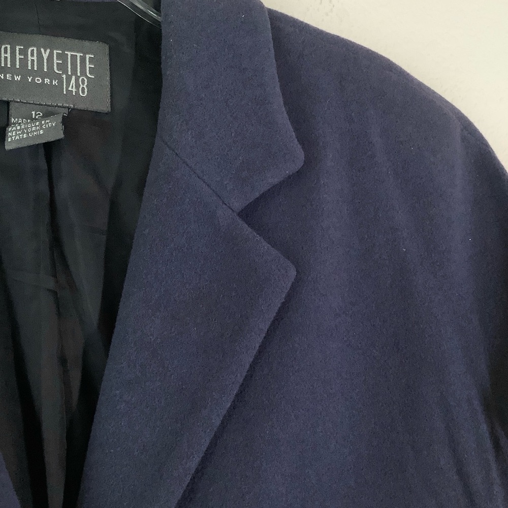 Vintage LAFAYETTE 148 Cashmere Blazer 12 Career Old Money Quiet Luxury NYC Made - Picture 6 of 12